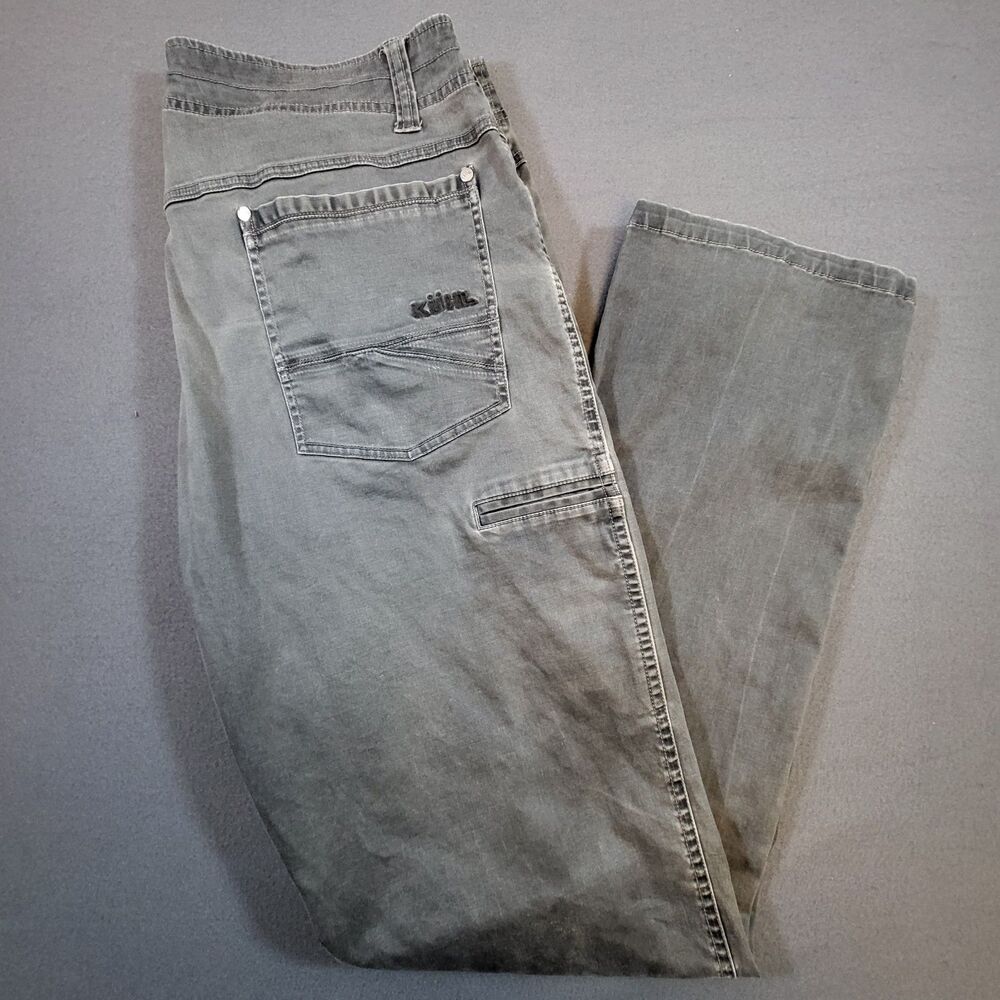 Kuhl D'Lux Pants Mens 35x33 (Tag 36x34) Gray Vintage Patina Dye Hiking Outdoors